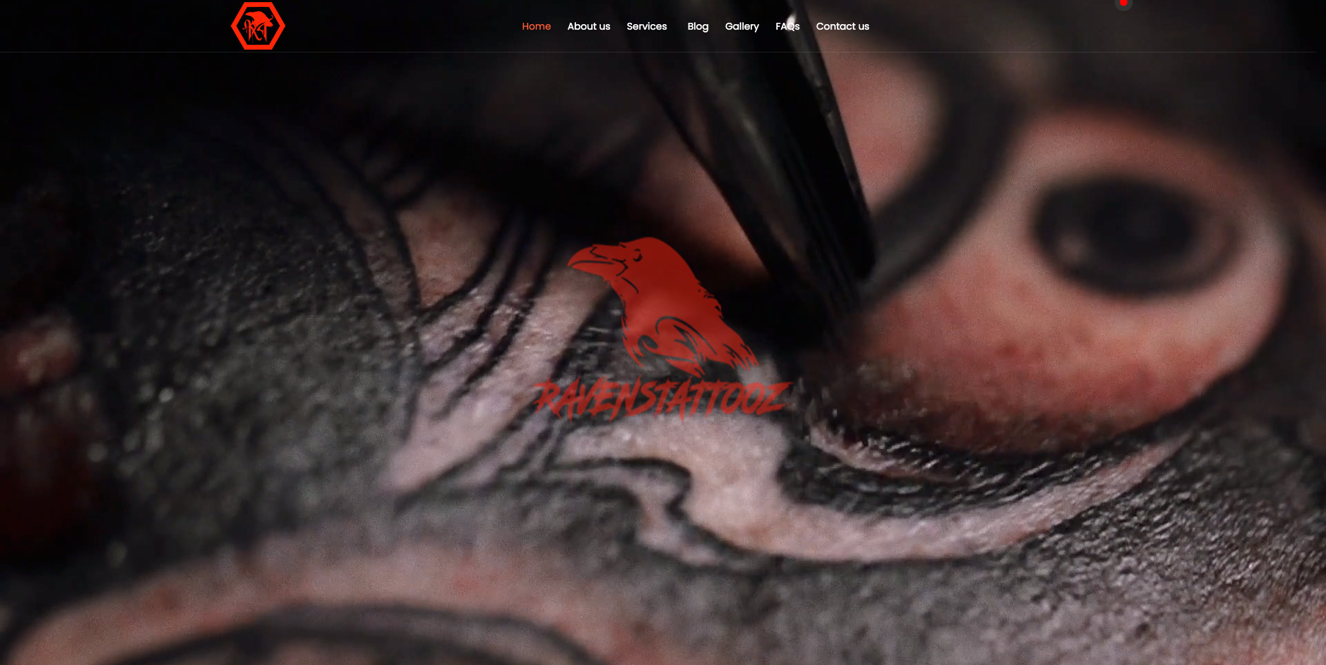 Raven's Tattoo Shop website by JT Solutions
