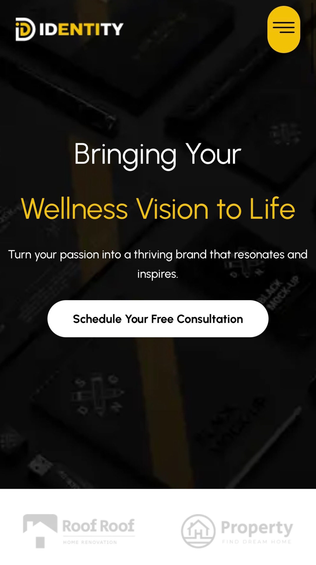 Wellness Identity · Mobile website by JT Solutions